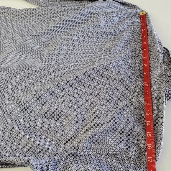 Ted Baker London Navy Geometric Print Shirt Size L (4) Long Sleeve Button Down - Picture 6 of 9